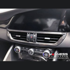 Alfa Romeo Giulia Interior Air Vent Trim - Carbon Fiber - RHD - Pre '20 models